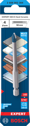 Mata Bor Keramik Keras Bosch EXPERT HEX-9 4x90 mm.